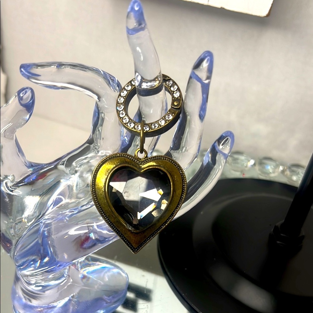 Juicy Couture  vintage Gold tone with stones Heart charm or necklace charm